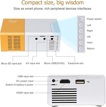 Meer Mini Projector Portable